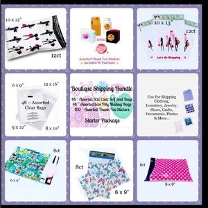 Boutique Shipping Cello~Poly Bag’s Bundle 196pc starter package⭐️100~Stickers 🆕